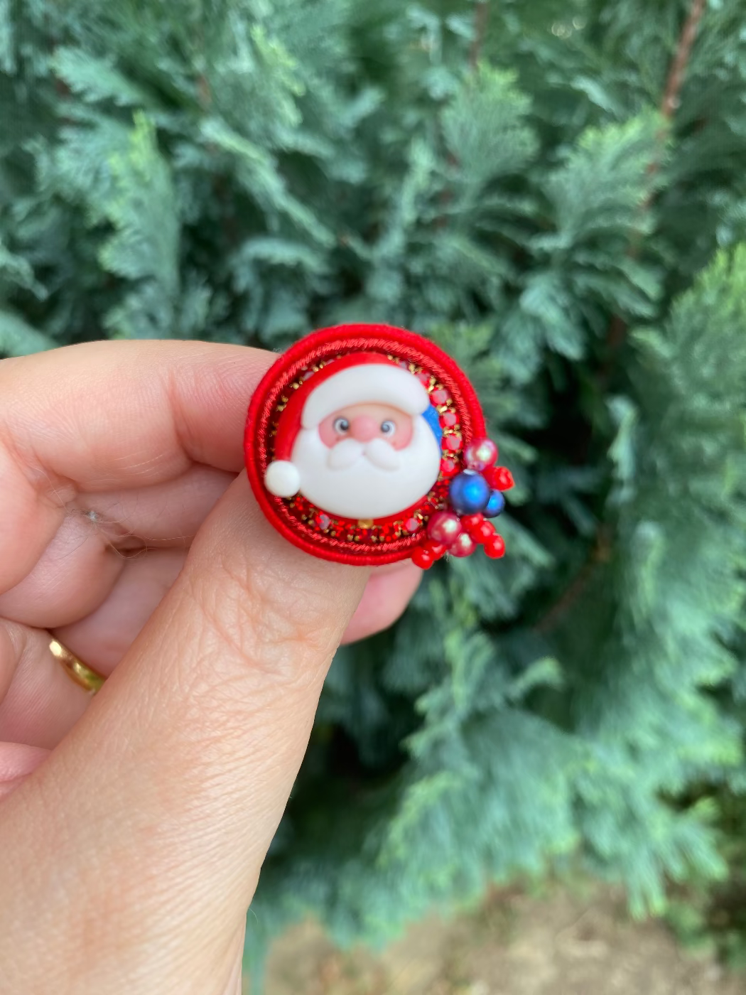 Anello Babbo Natale rosso