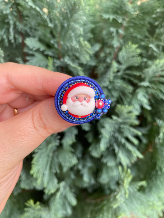 Anello Babbo Natale blu